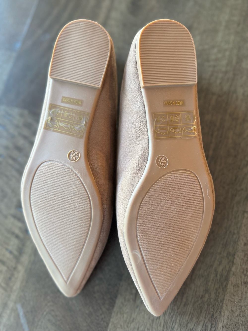 Lulu's Taupe Suede-Like Pointed-Toe Loafers - Picture 3 of 3